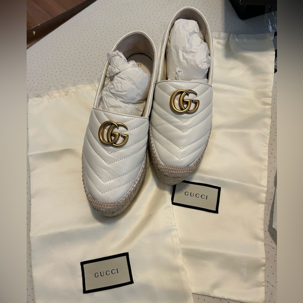 GUCCI Nappa Charlotte Great White platform shoes